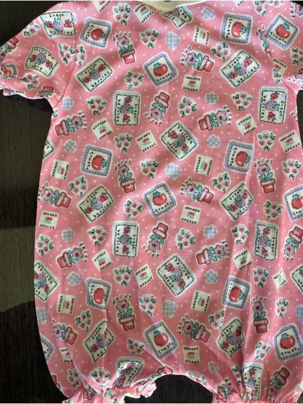 Vintage garden print romper